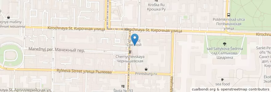 Mapa de ubicacion de Цех 85 en Russia, Northwestern Federal District, Leningrad Oblast, Saint Petersburg, Центральный Район, Округ Смольнинское.