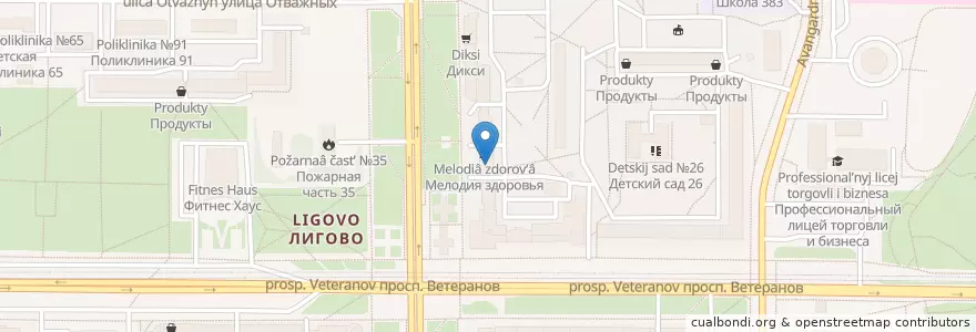 Mapa de ubicacion de Цех 85 en Russia, Northwestern Federal District, Leningrad Oblast, Saint Petersburg, Красносельский Район, Округ Урицк.