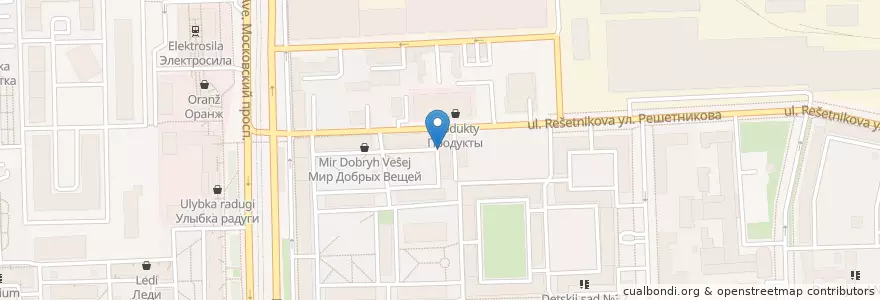 Mapa de ubicacion de Цех 85 en ロシア, 北西連邦管区, レニングラード州, サンクト ペテルブルク, Московский Район, Округ Московская Застава.