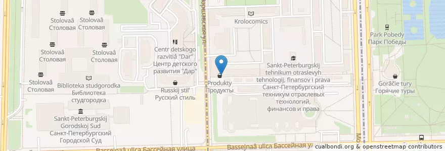 Mapa de ubicacion de Цех 85 en 俄罗斯/俄羅斯, Северо-Западный Федеральный Округ, 列宁格勒州, Санкт-Петербург, Московский Район.