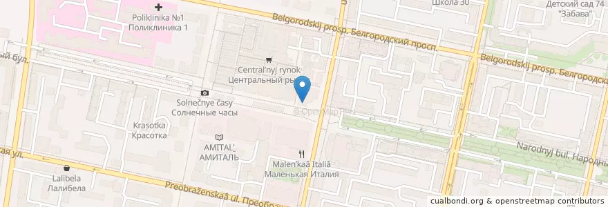 Mapa de ubicacion de McDonald's en Russia, Distretto Federale Centrale, Белгородская Область, Белгородский Район, Городской Округ Белгород.