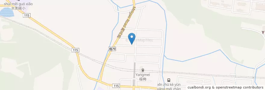 Mapa de ubicacion de 楊梅光華郵局 en Taiwan, Taoyuan, Yangmei.