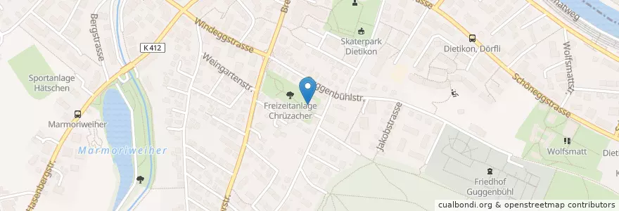 Mapa de ubicacion de Repair Café Dietikon en Switzerland, Zurich, Bezirk Dietikon, Dietikon.