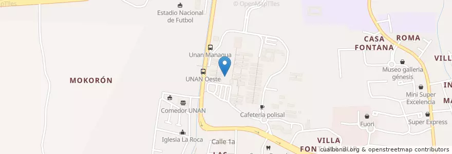 Mapa de ubicacion de Comedor 2 en Nicaragua, Departamento De Managua, Managua (Municipio).