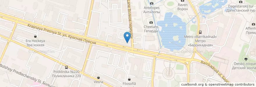 Mapa de ubicacion de Semenov en Россия, Центральный Федеральный Округ, Москва, Центральный Административный Округ, Пресненский Район.