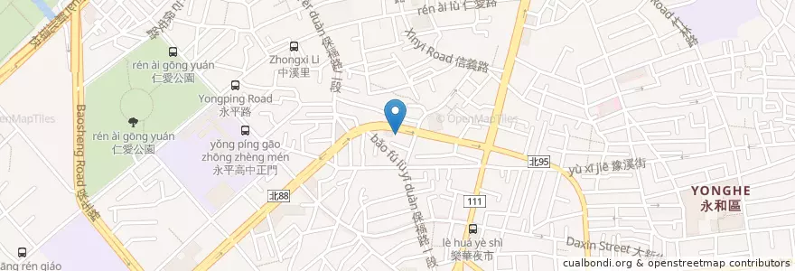 Mapa de ubicacion de 上立皮膚暨美容醫學專科診所 en Taïwan, Nouveau Taipei, 永和區.