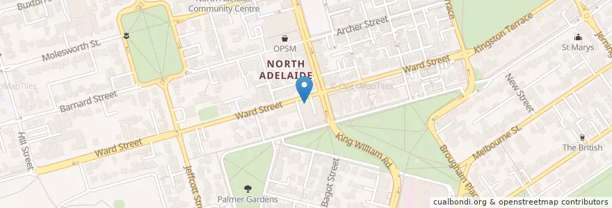 Mapa de ubicacion de Sky Restaurant en Australien, Südaustralien, Adelaide, Adelaide City Council.