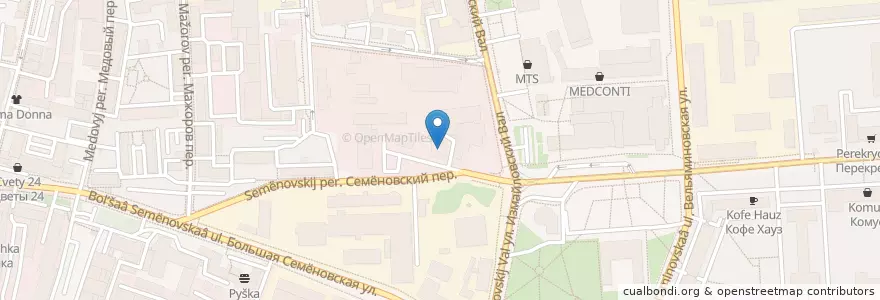 Mapa de ubicacion de Чайхана Ош en 러시아, Центральный Федеральный Округ, Москва, Восточный Административный Округ, Район Соколиная Гора.