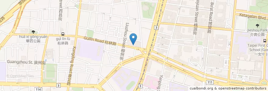 Mapa de ubicacion de 星巴克 en تايوان, تايبيه الجديدة, تايبيه, 萬華區.