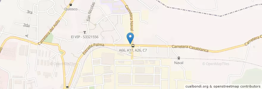 Mapa de ubicacion de Cafeteria Anita en Cuba, L'Avana.
