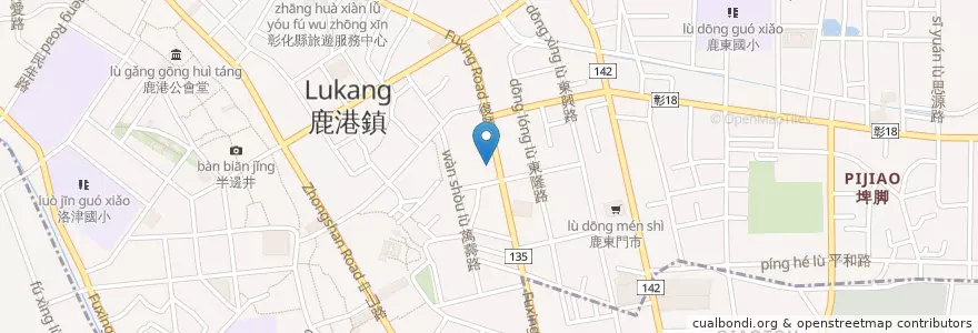Mapa de ubicacion de 正光藥局 en Taïwan, Province De Taïwan, Comté De Changhua, 鹿港鎮.