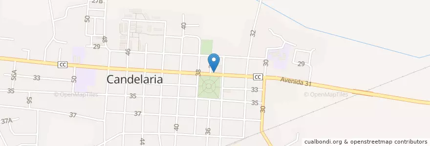 Mapa de ubicacion de Farmacia en Kuba, Artemisa, Candelaria.