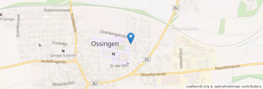 Mapa de ubicacion de Sekundarschule Ossingen-Truttikon en سوئیس, زوریخ, Bezirk Andelfingen, Ossingen.