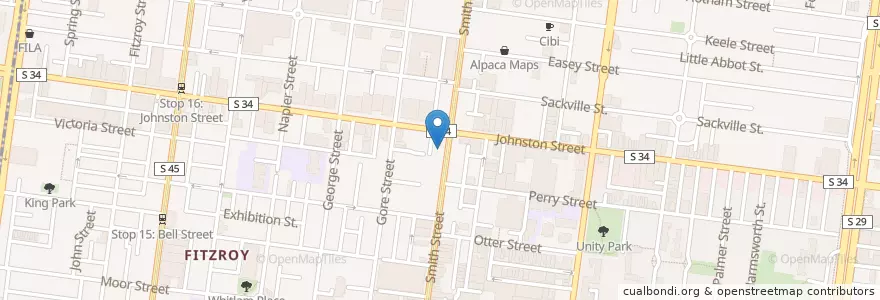 Mapa de ubicacion de Shop Ramen en Australië, Victoria, City Of Yarra.
