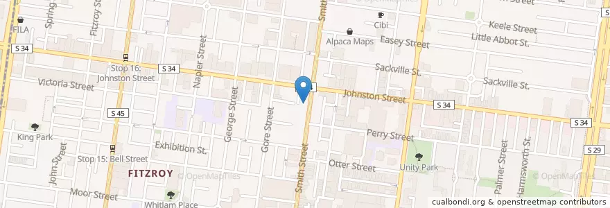 Mapa de ubicacion de Miss Katie’s Crab Shack en Австралия, Виктория, City Of Yarra.