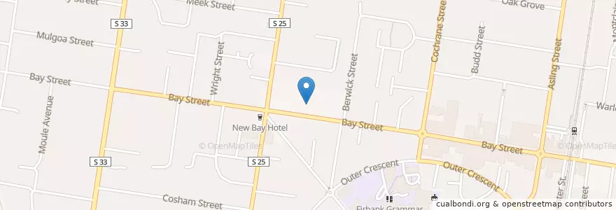 Mapa de ubicacion de Brighton International en Australia, Victoria, City Of Bayside.