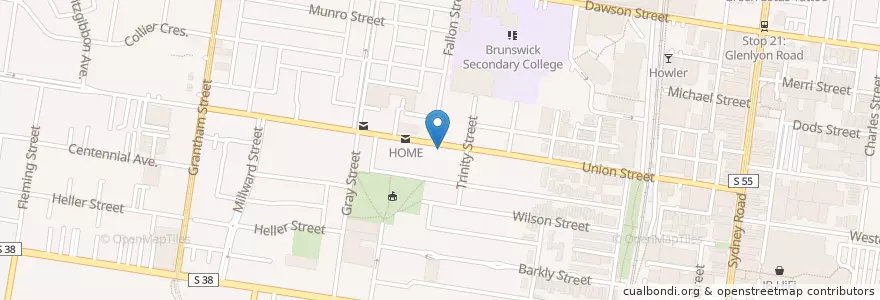 Mapa de ubicacion de Swish Kitchen Cafe en Avustralya, Victoria, City Of Moreland.