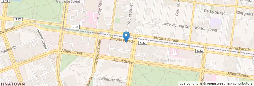 Mapa de ubicacion de Basement Espresso en Australië, Victoria, City Of Melbourne.