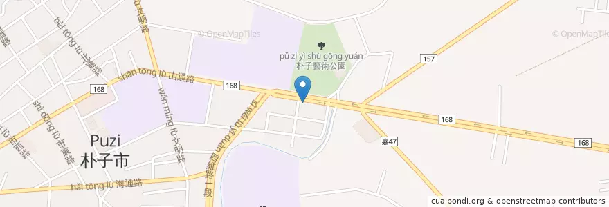 Mapa de ubicacion de 先悅居 en Taïwan, Province De Taïwan, Comté De Chiayi, 朴子市.