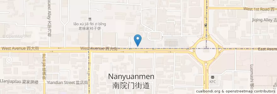 Mapa de ubicacion de McDonalds en 中国, 陕西省, 西安市, 莲湖区 (Lianhu).