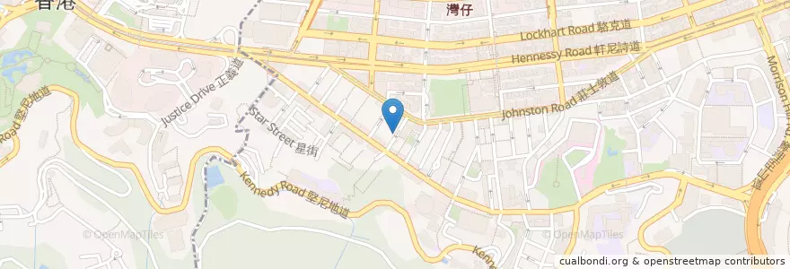 Mapa de ubicacion de Gunpowder Indian RestoBar en China, Guangdong, Hongkong, Hongkong, New Territories, 灣仔區 Wan Chai District.