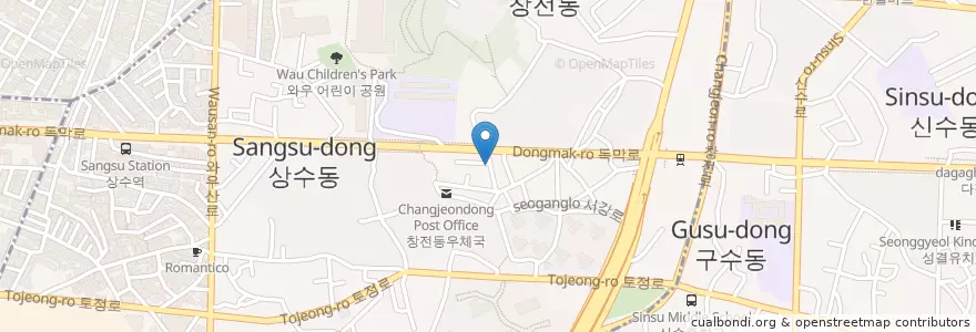 Mapa de ubicacion de 영생한의원 en Zuid-Korea, Seoel, 마포구, 서강동.