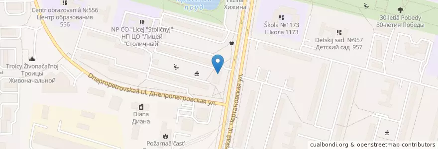 Mapa de ubicacion de Тануки en Rússia, Distrito Federal Central, Москва, Южный Административный Округ, Chertanovo Tsentralnoye (Distrito).