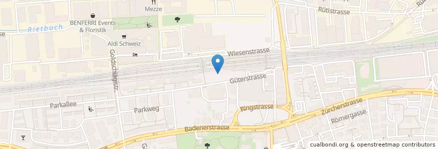 Mapa de ubicacion de PostFinace en Svizzera, Zurigo, Bezirk Dietikon, Schlieren.