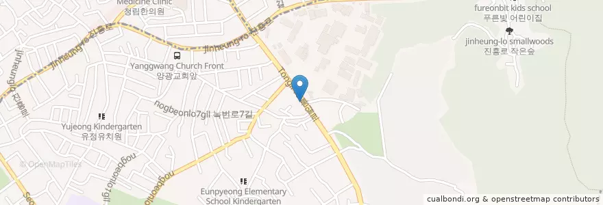 Mapa de ubicacion de 오오모리 en Güney Kore, Seul, 은평구.