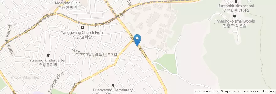 Mapa de ubicacion de 고향식당 en Korea Selatan, 서울, 은평구.