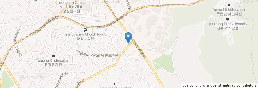 Mapa de ubicacion de 운암민물매운탕 en Республика Корея, Сеул, 은평구.