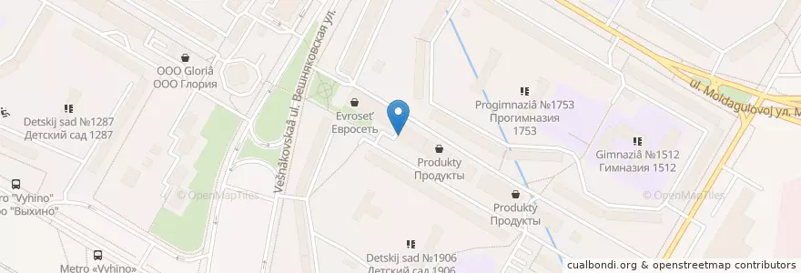 Mapa de ubicacion de Медицина для вас en Rússia, Distrito Federal Central, Москва, Восточный Административный Округ, Район Вешняки.