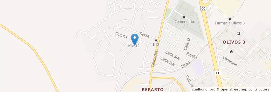 Mapa de ubicacion de Consultorio Médico Familiar #3 en Kuba, Sancti Spiritus, Sancti Spiritus.