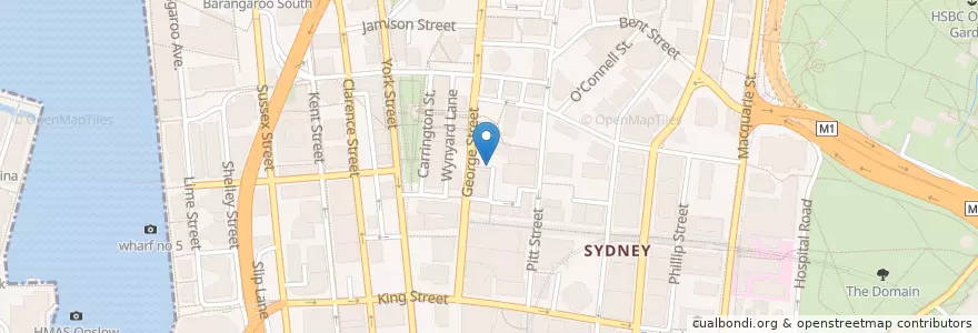 Mapa de ubicacion de Ash St Cellar en 오스트레일리아, New South Wales, Council Of The City Of Sydney, 시드니.