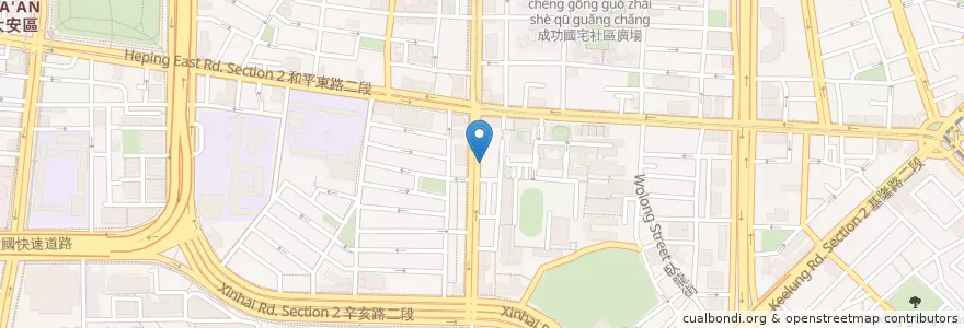 Mapa de ubicacion de 樂町屋 en 台湾, 新北市, 台北市, 大安区.