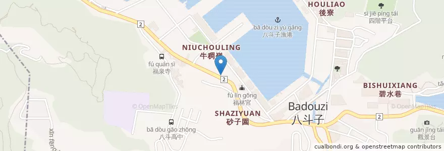 Mapa de ubicacion de 早餐店 en Taiwan, Taiwan Province, Keelung, Zhongzheng.