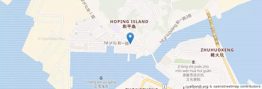 Mapa de ubicacion de 臭豆腐 en Taiwan, Taiwan Province, Keelung, Zhongzheng.