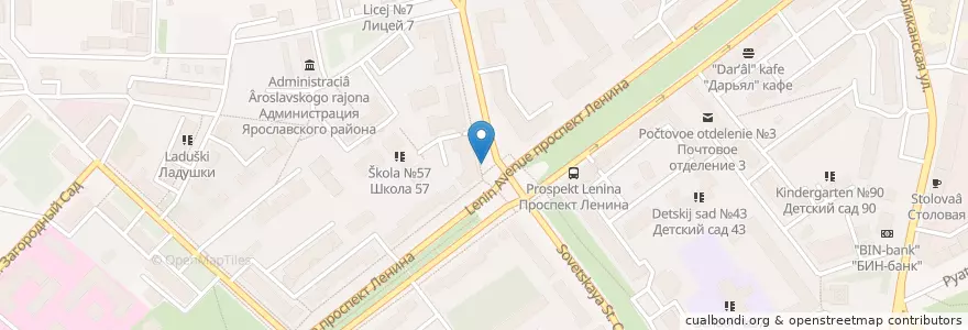 Mapa de ubicacion de НТМ колсалтинг en Rusland, Centraal Federaal District, Oblast Jaroslavl, Ярославский Район, Городской Округ Ярославль.
