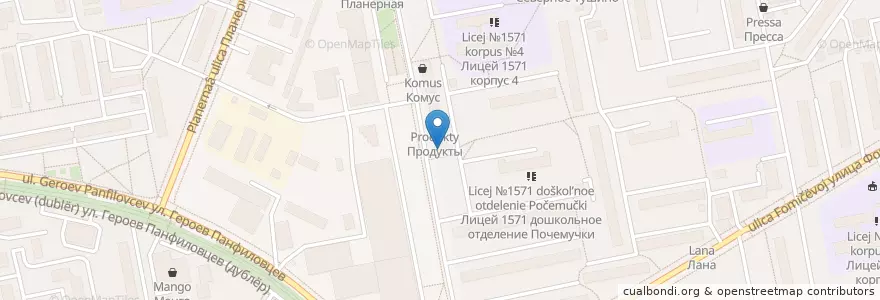 Mapa de ubicacion de Доктор's en Russia, Central Federal District, Moscow, North-Western Administrative Okrug, North Tushino District.