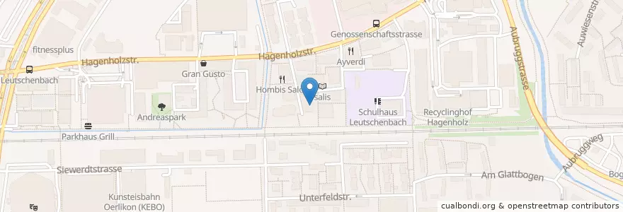 Mapa de ubicacion de Hunziker-Fairteiler en Zwitserland, Zürich, Bezirk Zürich, Zürich.