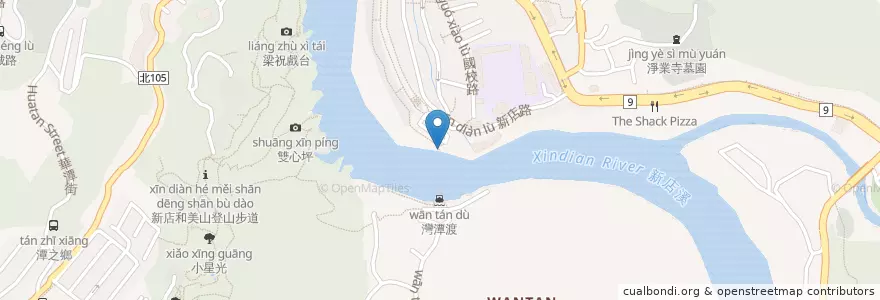 Mapa de ubicacion de 碧潭渡 en تايوان, تايبيه الجديدة, 新店區.