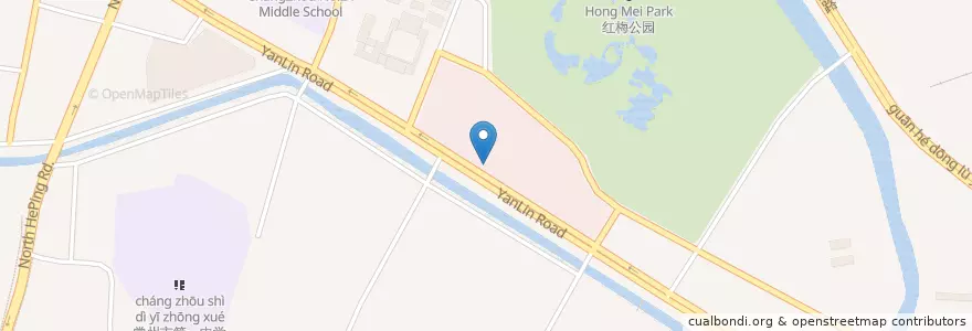 Mapa de ubicacion de 民族鱼舫 en 중국, 常州市, 天宁区 (Tianning).
