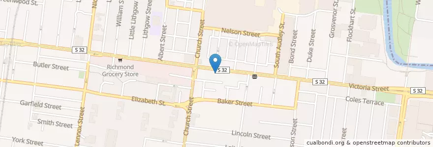 Mapa de ubicacion de Richmond North LPO en استرالیا, Victoria, City Of Yarra.