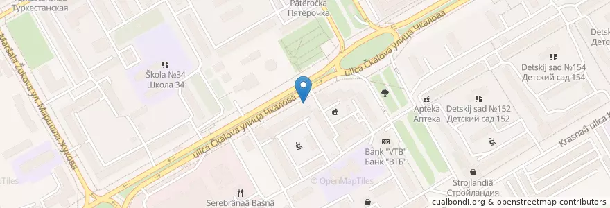 Mapa de ubicacion de Альфа-Банк en Rússia, Приволжский Федеральный Округ, Оренбургская Область, Городской Округ Оренбург.