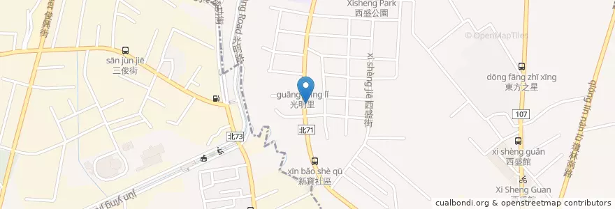 Mapa de ubicacion de 丁丁藥局 en Тайвань, Новый Тайбэй, 新莊區.