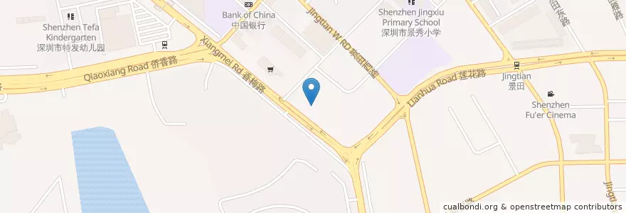 Mapa de ubicacion de 宁波银行 en China, Guangdong, Shenzhen, 福田区.