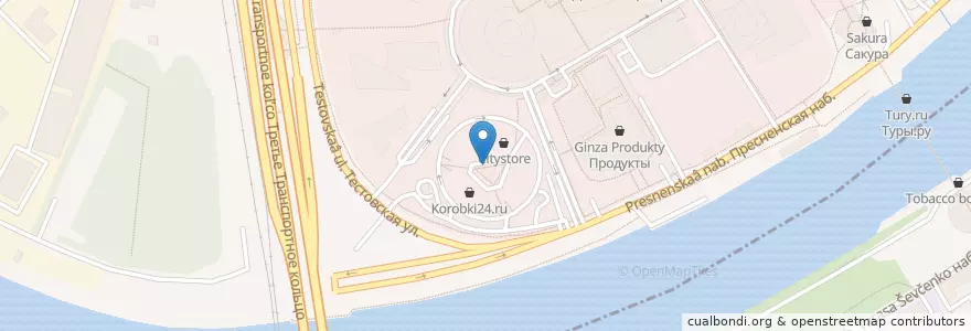 Mapa de ubicacion de Fornetto en Rusland, Centraal Federaal District, Moskou, Центральный Административный Округ, Пресненский Район.