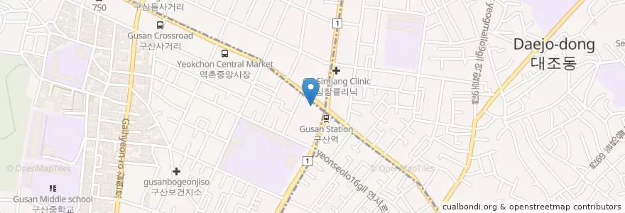 Mapa de ubicacion de 로얄동물병원 en 大韓民国, ソウル, 恩平区, 구산동.