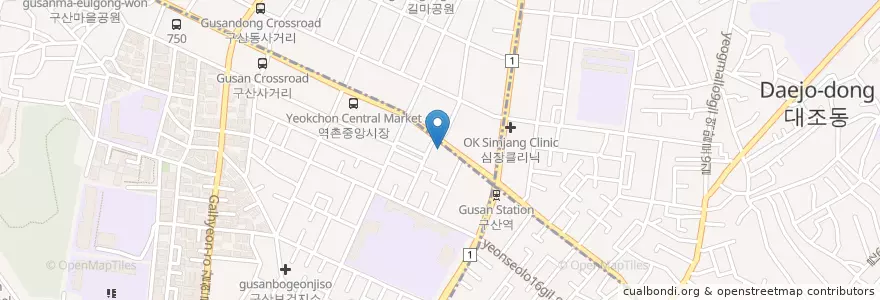 Mapa de ubicacion de 비비드의원 en 대한민국, 서울, 은평구, 구산동.