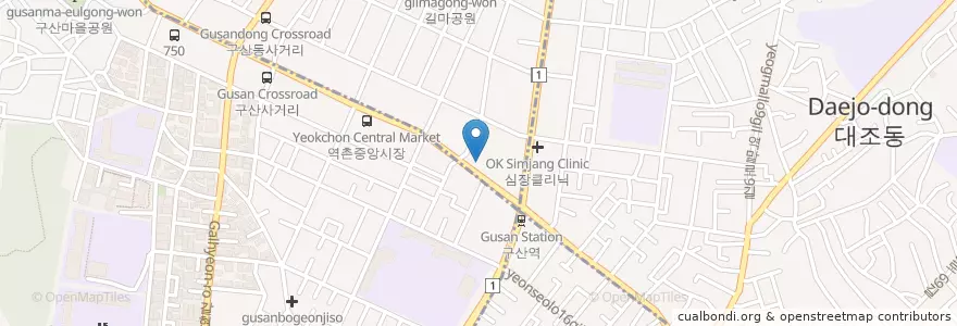 Mapa de ubicacion de 베스킨라빈스 en 대한민국, 서울, 은평구, 갈현2동.